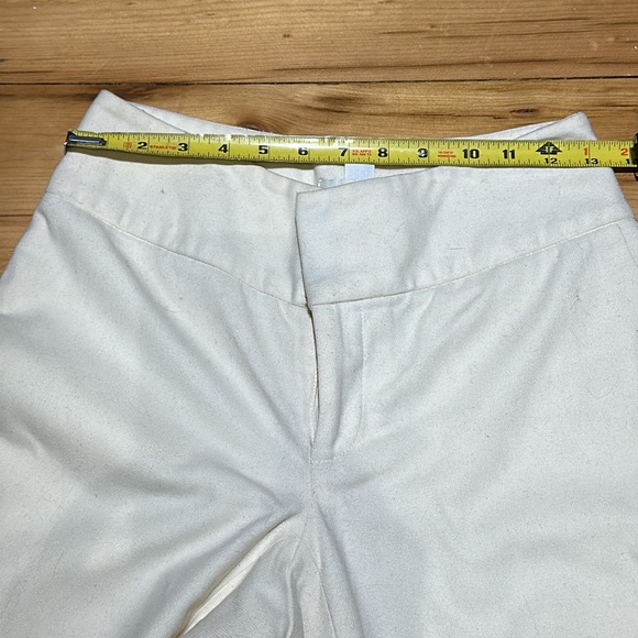 Banana Republic Harrison stretch Wide-Leg wool Pant ivory white 0 - Picture 6 of 6